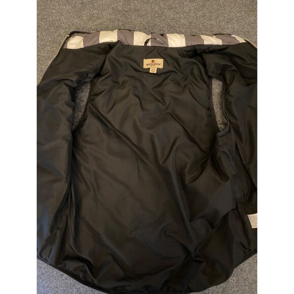 Woolrich Sleeveless Duck‎ Down Puffer Vest Womens Med Black/White Check Preppy - Picture 6 of 13